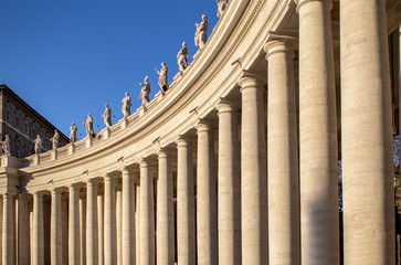 Columns on the St. Peter's Square, Vatican City, Italy