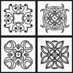 Luxury ornamental logos set. Vector illustration