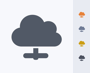 Online Cloud - Carbon Icons. A professional, pixel-perfect icon designed on a 32x32 pixel grid and redesigned on a 16x16 pixel grid for very small sizes.
