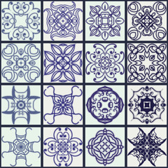 Colorful ceramic tile. Vintage turkish pattern. Template for ceramic tile, wallpaper, linoleum, textile, web page and others backgrounds. Vector illustration.