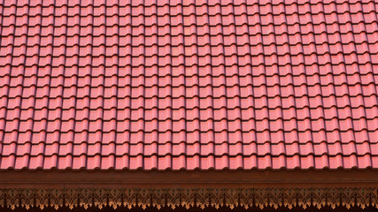 pattern of red ceramic tile roof