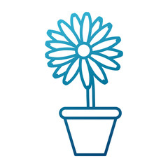 Flower in vase icon vector illustration graphic design