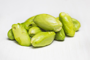 Pistachios of Bronte isolated on white background