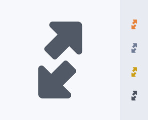 Traffic Arrows - Carbon Icons. A professional, pixel-perfect icon designed on a 32x32 pixel grid and redesigned on a 16x16 pixel grid for very small sizes.