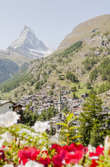 Zermatt, Dorf, Bergdorf, Kirche, Wallis, Alpen, Matterhorn, Wanderweg, Wanderferien, Furi, Zmutt, Landwirtschaft, Sommer, Schweiz