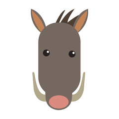 Jabali animal cartoon icon vector illustration graphic design