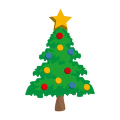 Decorative Christmas tree icon vector illustration graphic design