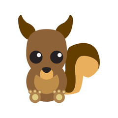 Fototapeta premium Squirrel animal cartoon icon vector illustration graphic design