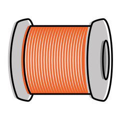 sewing thread tubes icon vector illustration design