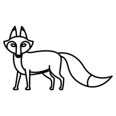 Fox animal cartoon icon vector illustration graphic design