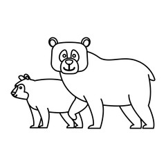 bears cartoon animal icon vector illustration graphic design