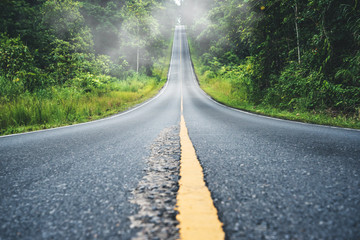 Landscape road paved road Rural Roadside View Mountain View. Road transport road