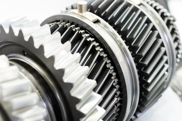 Steel gears and rolling bearing.