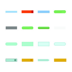 Fototapeta premium Vector icon set of various road sign