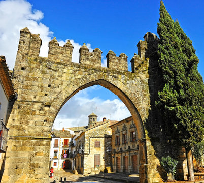 Jaen Gate in Baeza, World Heritage City by Unesco, Spain