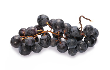 Dark grapes, isolated on white background