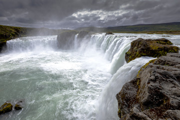 waterfall godafoss in iceland