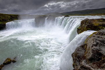 waterfall godafoss in iceland