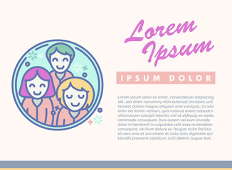 Vector image of card with text lorem ipsum