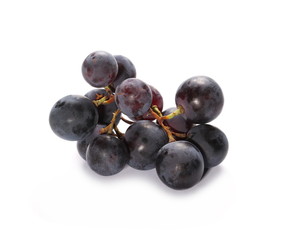 Dark grapes, isolated on white background
