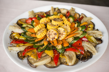 Dish of Italian grilled vegetables