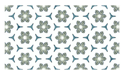 Vector image of seamless flower pattern
