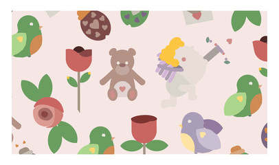 Vector icons of various toys