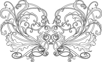 floral ornament element