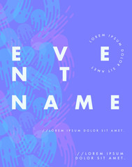 Vector image of card with text event name / Vector image of card with text event name against colored background