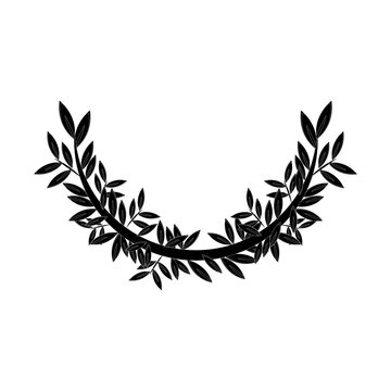 branch tree olive decoration natural peace symbol icon vector illustration
