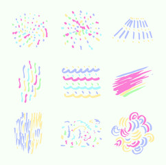 Vector set of birthday decoration / Vector set of birthday decoration against white background