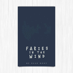 Vector of novel cover with faries in the wind text / Vector of novel cover with faries in the wind text against white background
