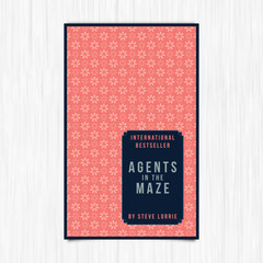 Vector of novel cover with agents in the maze text /  Vector of novel cover with agents in the maze text against white background