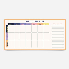 Food planner template / 
Vector of food planner template