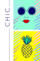 Greeting card with chic text