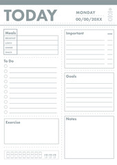 Daily planner template