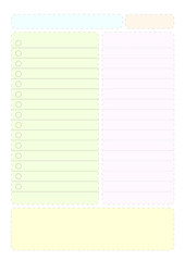 Daily planner template layout