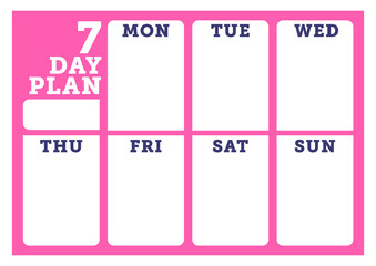 Weekly planner template