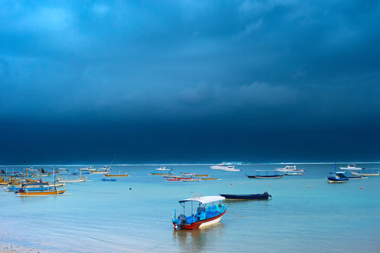 Storm on Bali island, Indonesia
