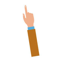 hand with index finger pointing up icon vector illustration