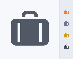 Metal Briefcase - Carbon Icons A professional, pixel-perfect icon  designed on a 32x32 pixel grid and redesigned on a 16x16 pixel grid for very small sizes.