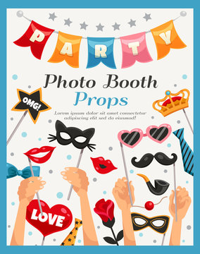 Photo Booth Party Props Poster
