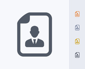 Resume - Carbon Icons A professional, pixel-perfect icon  designed on a 32x32 pixel grid and redesigned on a 16x16 pixel grid for very small sizes.