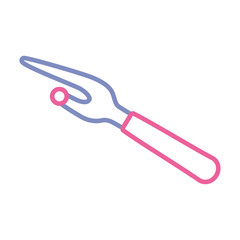 colored quick unpick over white  bacground  vectro  illustration