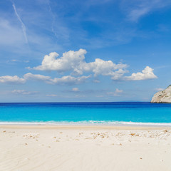Fototapeta premium Navagio Shipwreak white sand beach of Zakinthos island, Greece