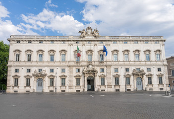 Fototapeta na wymiar The Palazzo della Consulta in the center of Rome