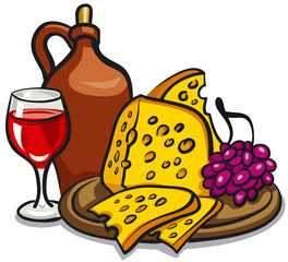 cheese and wine