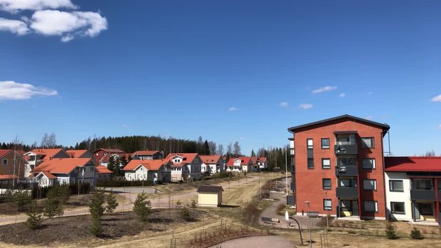 Kerava, Finland in spring timelapse video