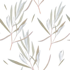 Pressed and dried herbs pattern