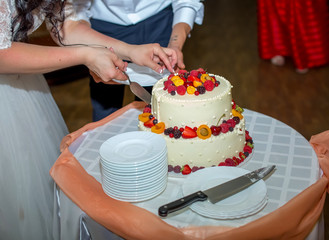 Obraz na płótnie Canvas A wedding cake
